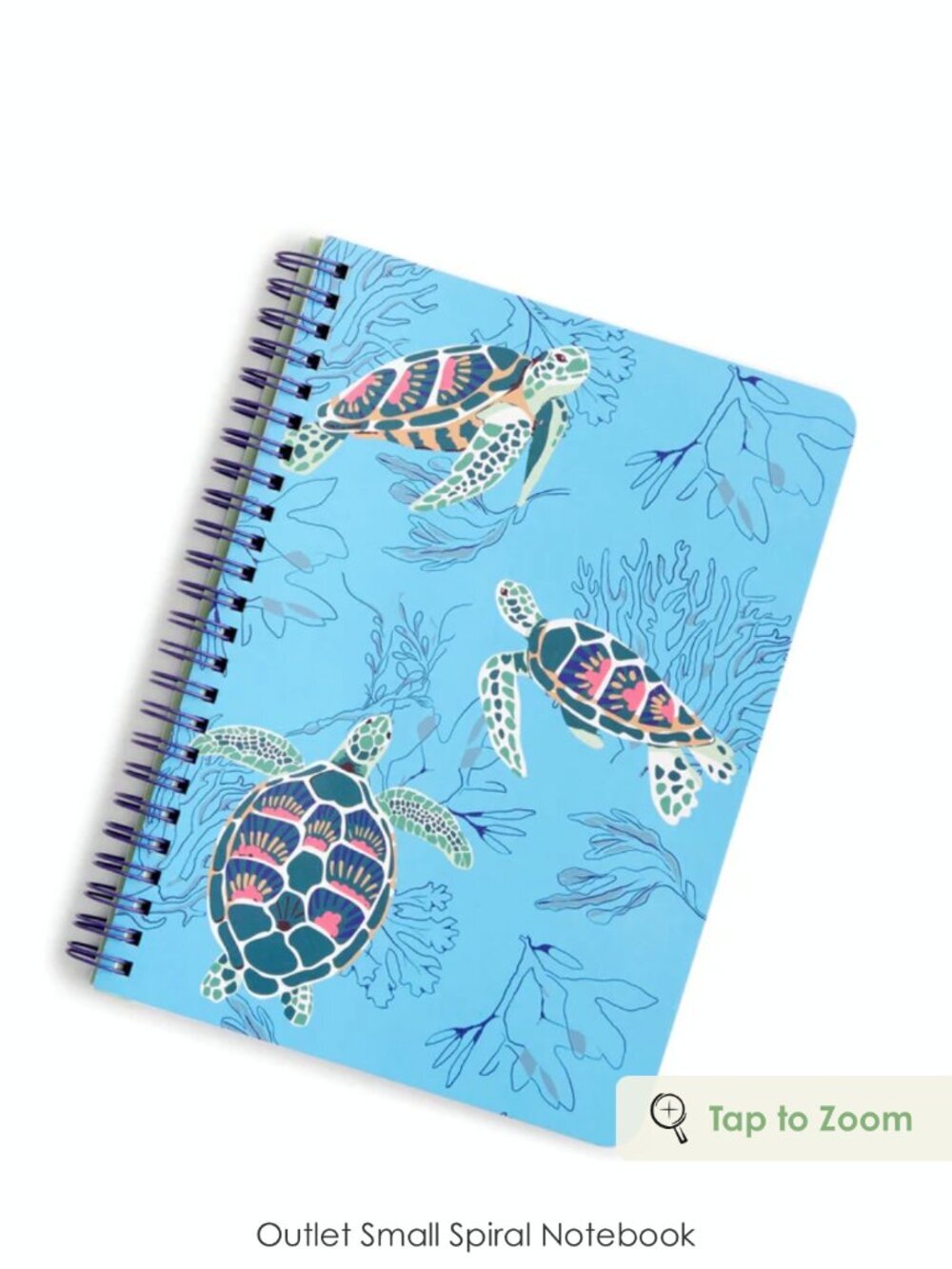 Vera Bradley Small Spiral Notebook Sea Turtles and Coral NWT